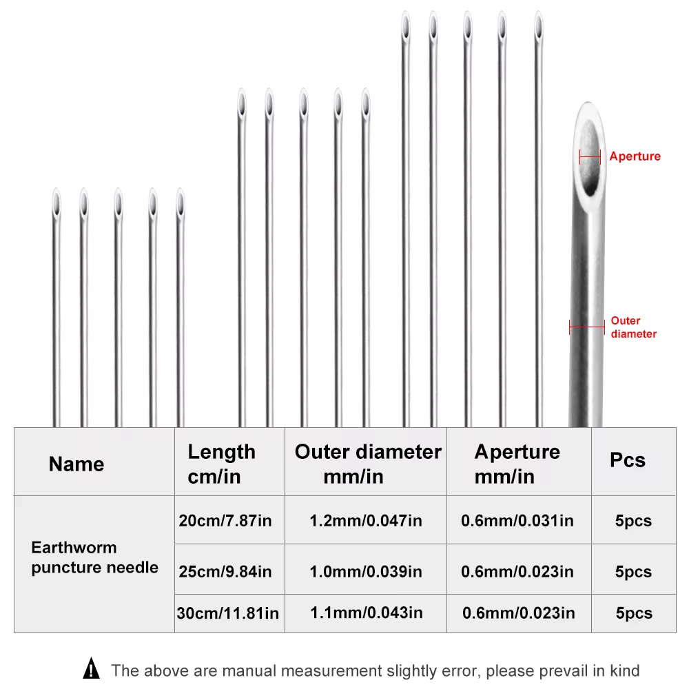 Fishing Hook Stainless Steel - Ago per Inserimento Verme in Acciaio