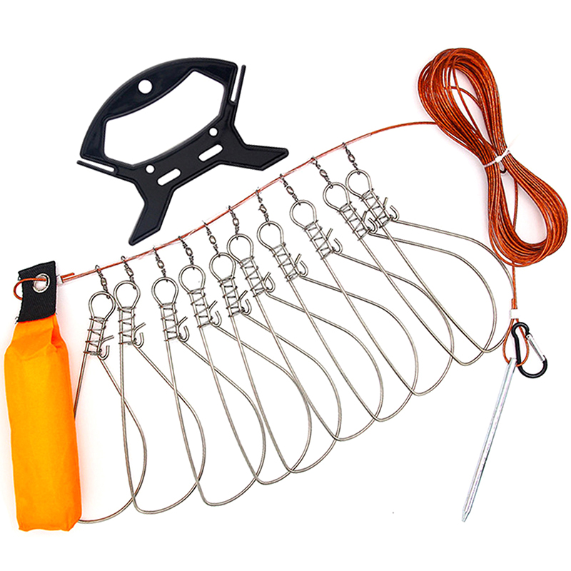 Fishing Hook Stainless Steel - Nuovo【Cordino con fibbia di bloccaggio in