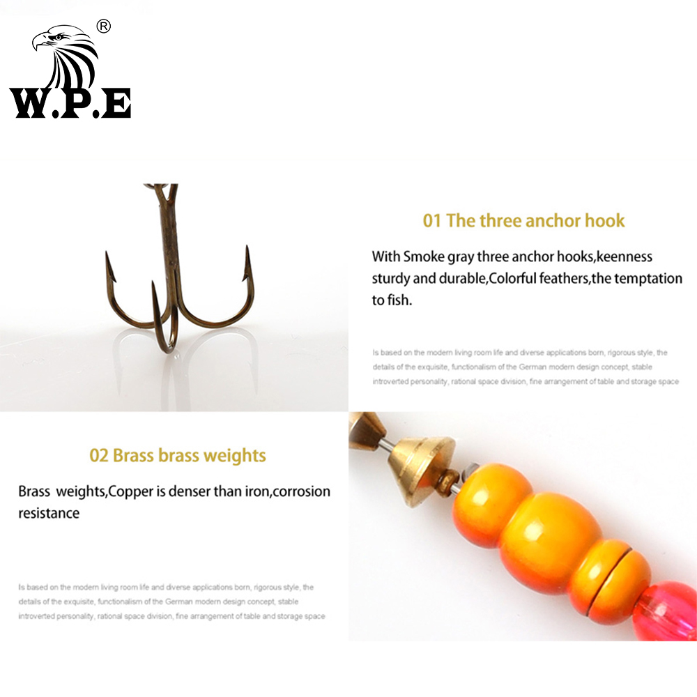 WPE Nuovissimo esca Spinner 1  - Fishing Hook Treble recensione e prezzo